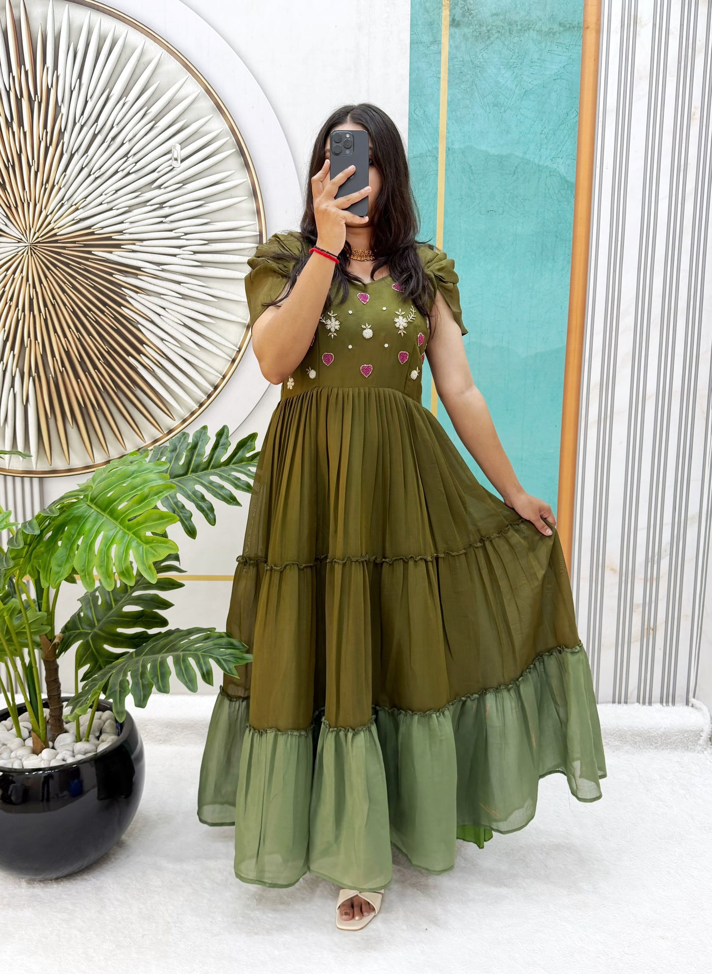 Café mull cotton designer gowns