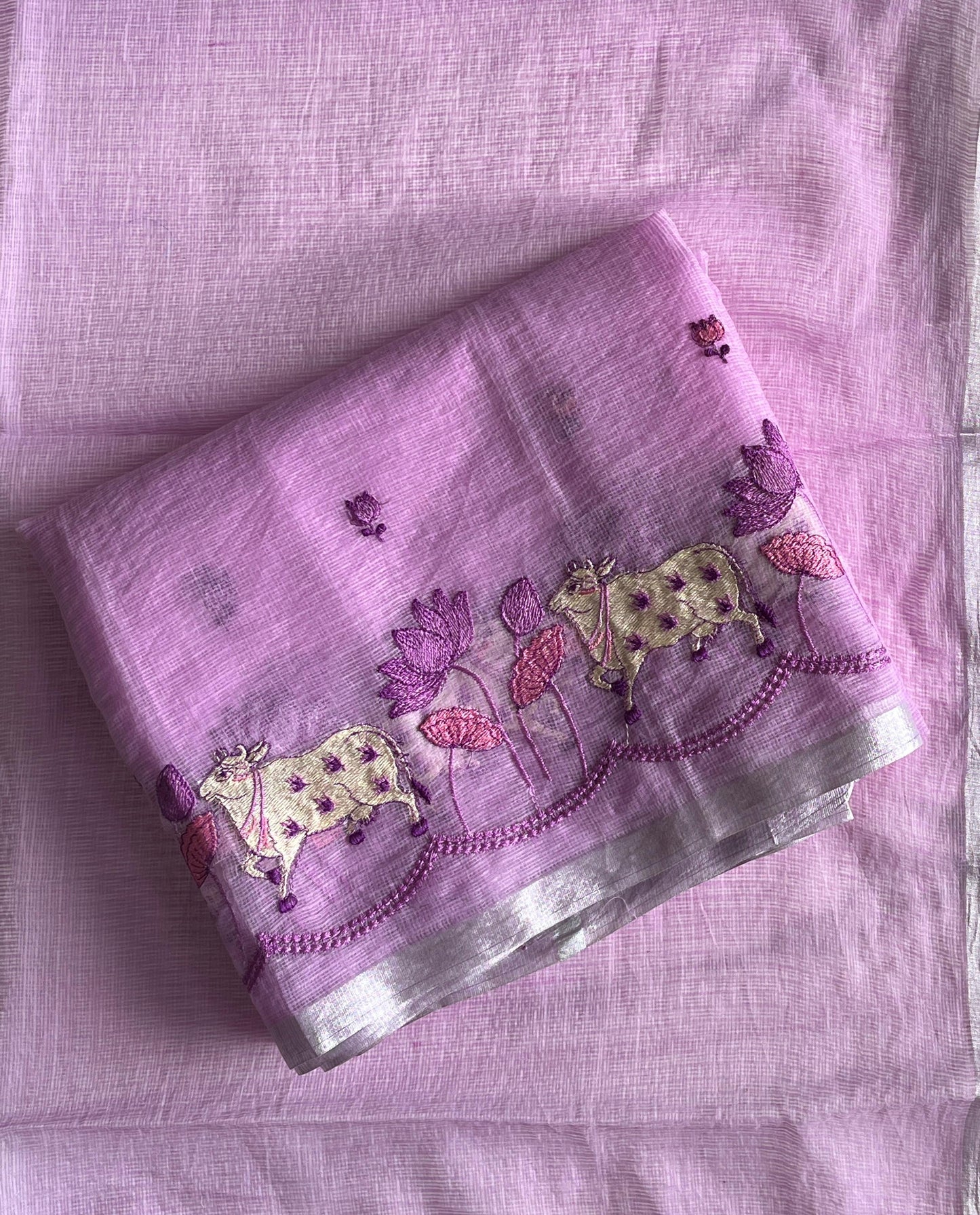Pichwai Kota Doris With embroidery butties Budget sarees