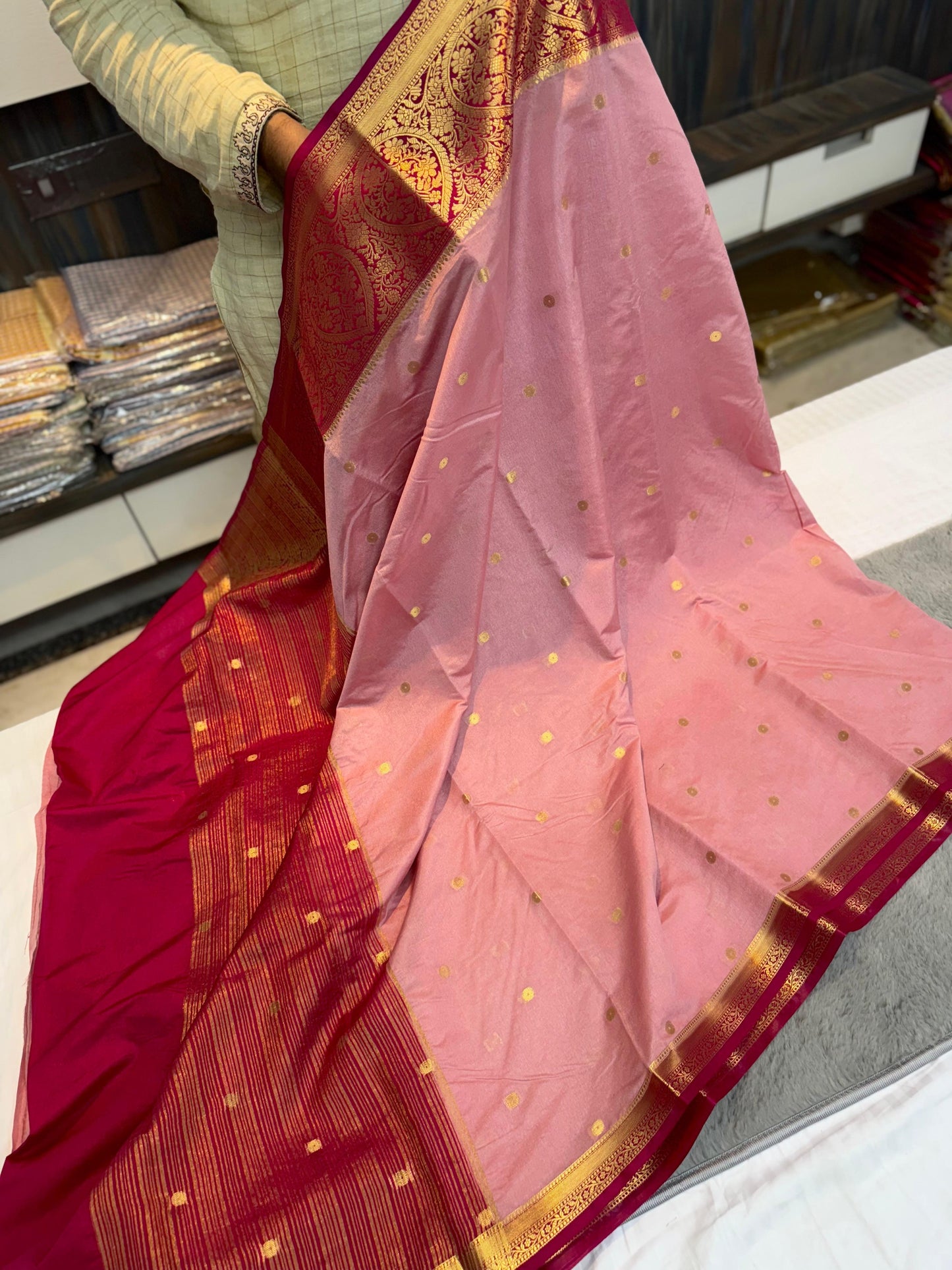 Banarasi Classic Dyble Dupion Sarees