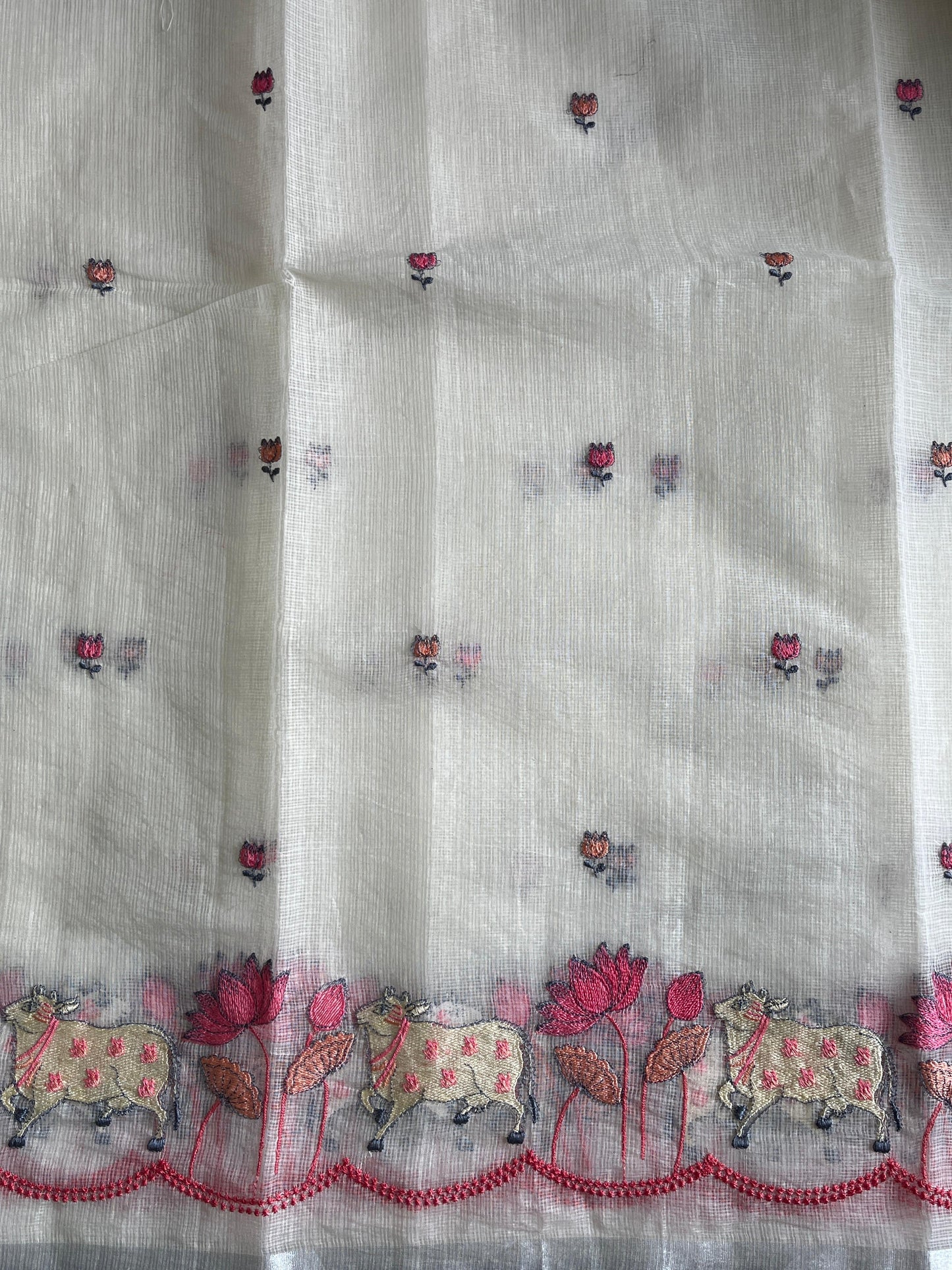 Pichwai Kota Doris With embroidery butties Budget sarees
