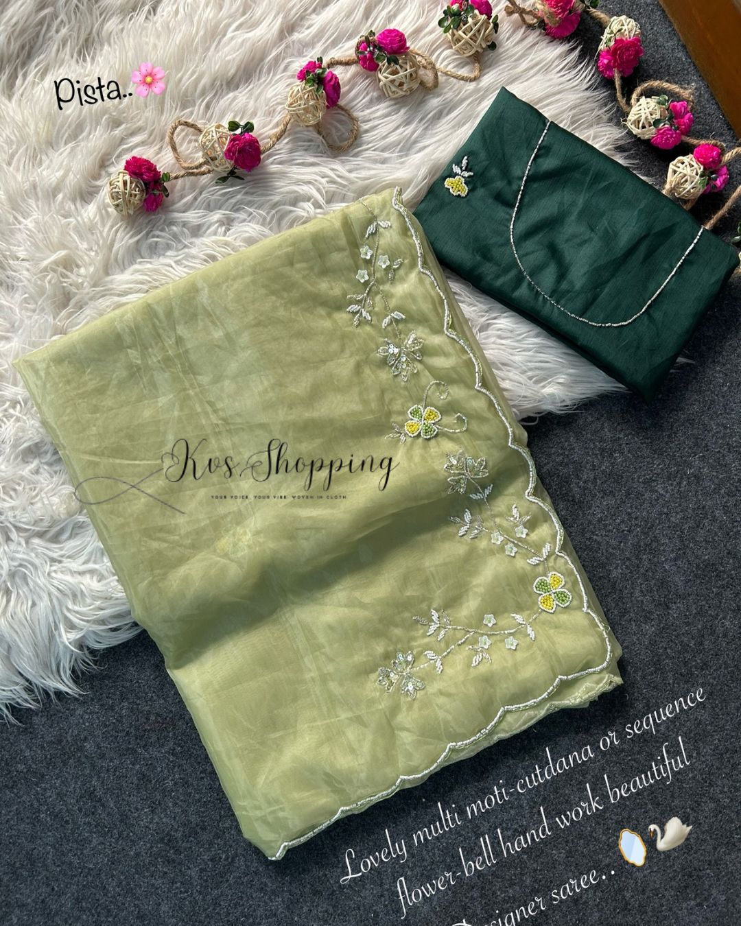 Pastel Crystal Organza Silk Saree Budget saree