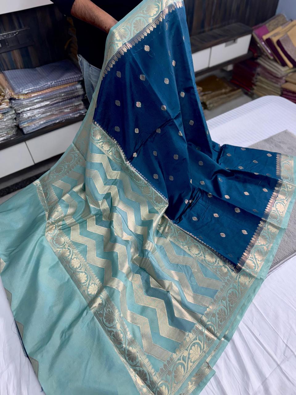 Vintage Raw mango Soft silk Banarasi saree