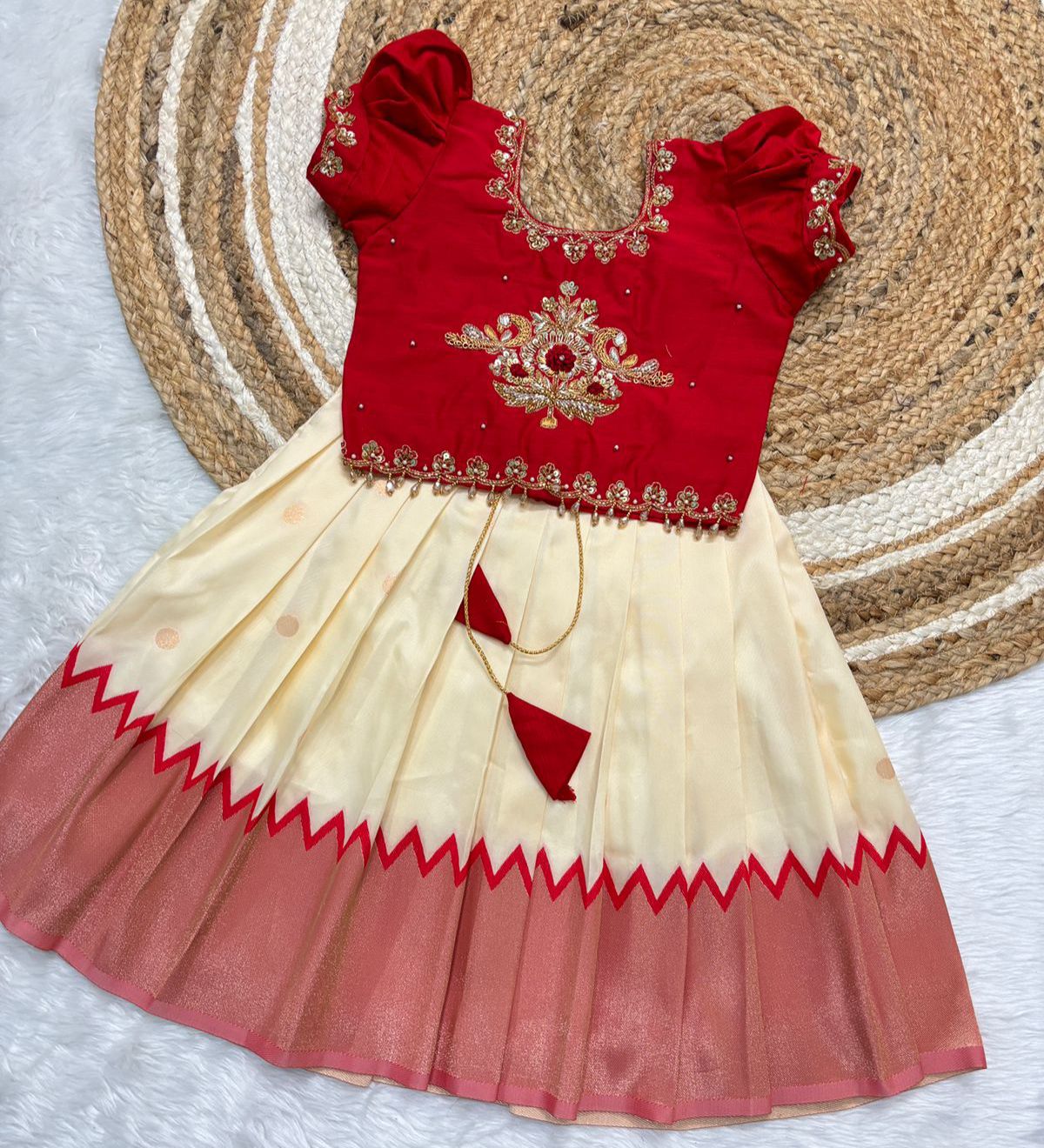 Kids croptop Magam Lehenga model