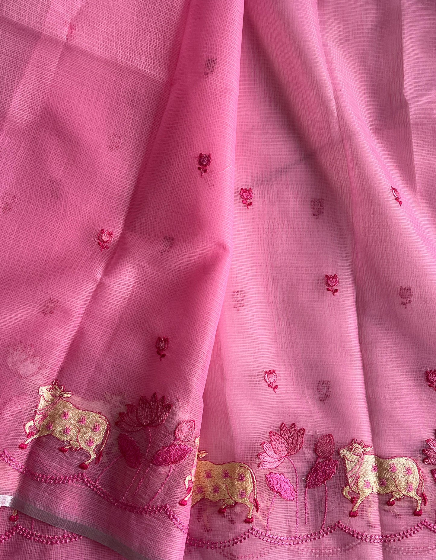 Pichwai Kota Doris With embroidery butties Budget sarees
