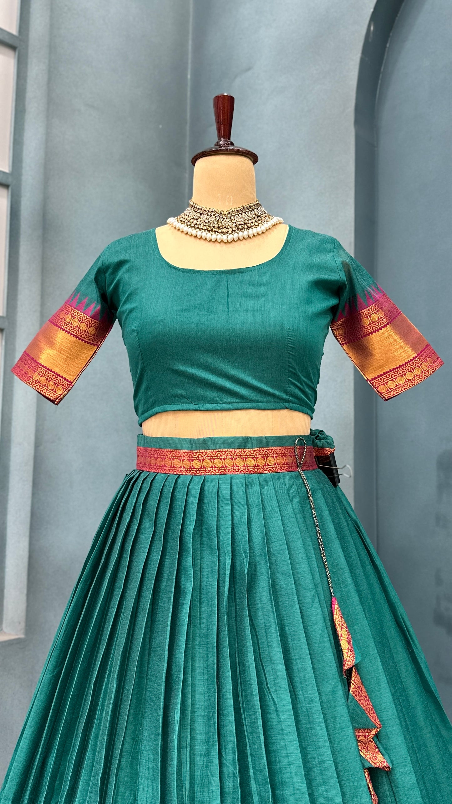 South cotton Jahnavi Kapoor inspired lehenga