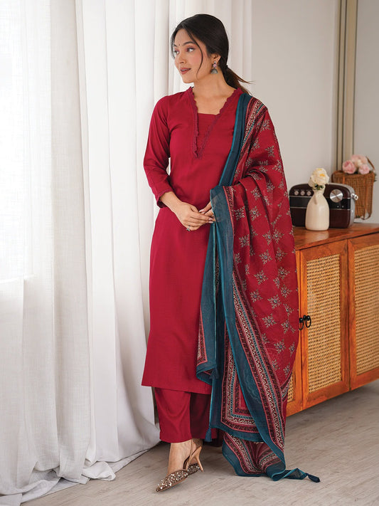 New Designers Kurti Pant Dupatta Set