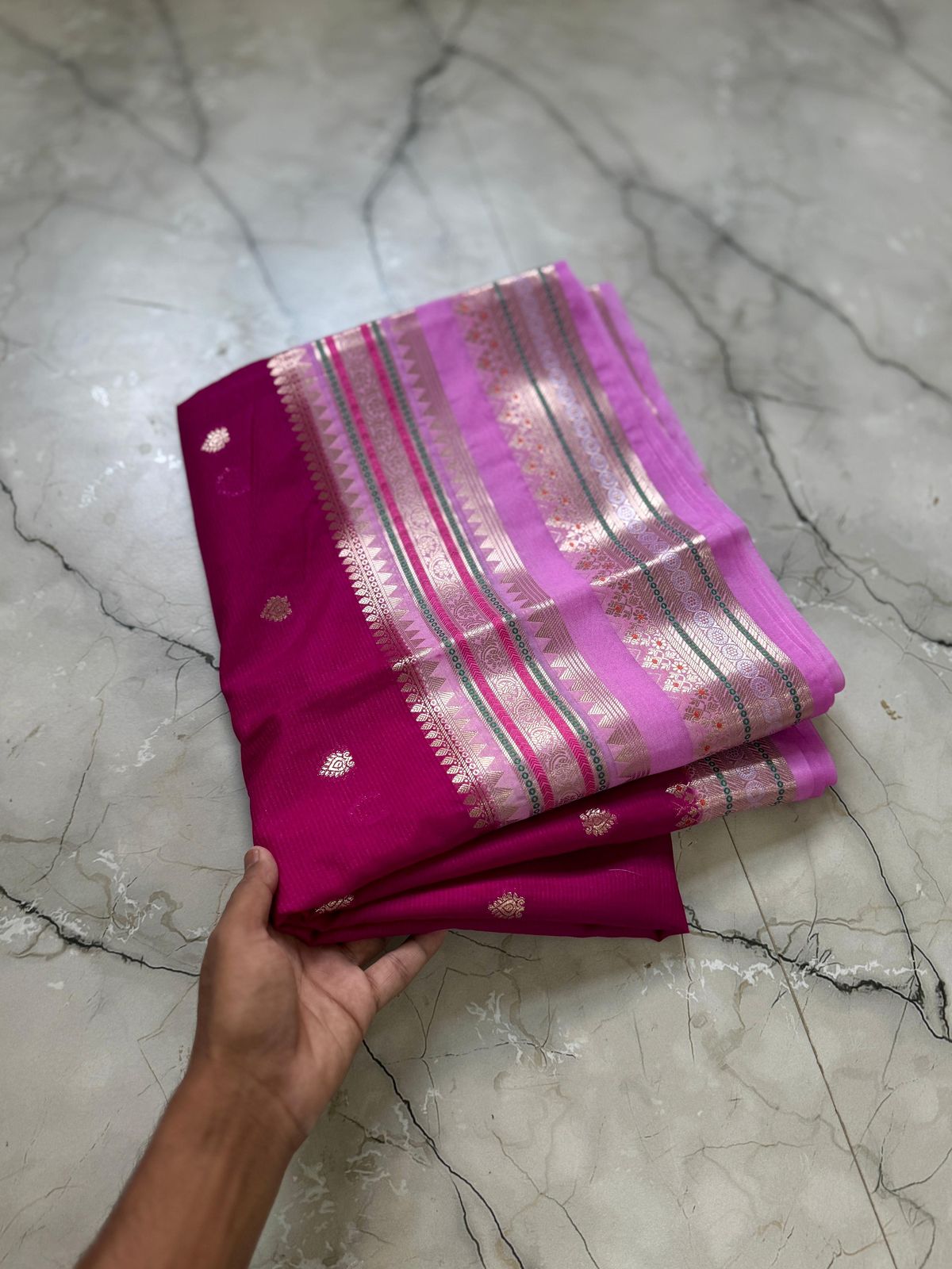 Banarasi warm silk Minadar border saree budget