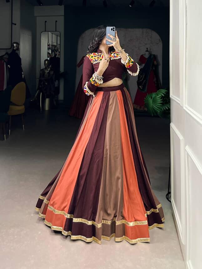 Navratri vibes, traditional pride, and a lehenga that speaks for itself!🤎✨
