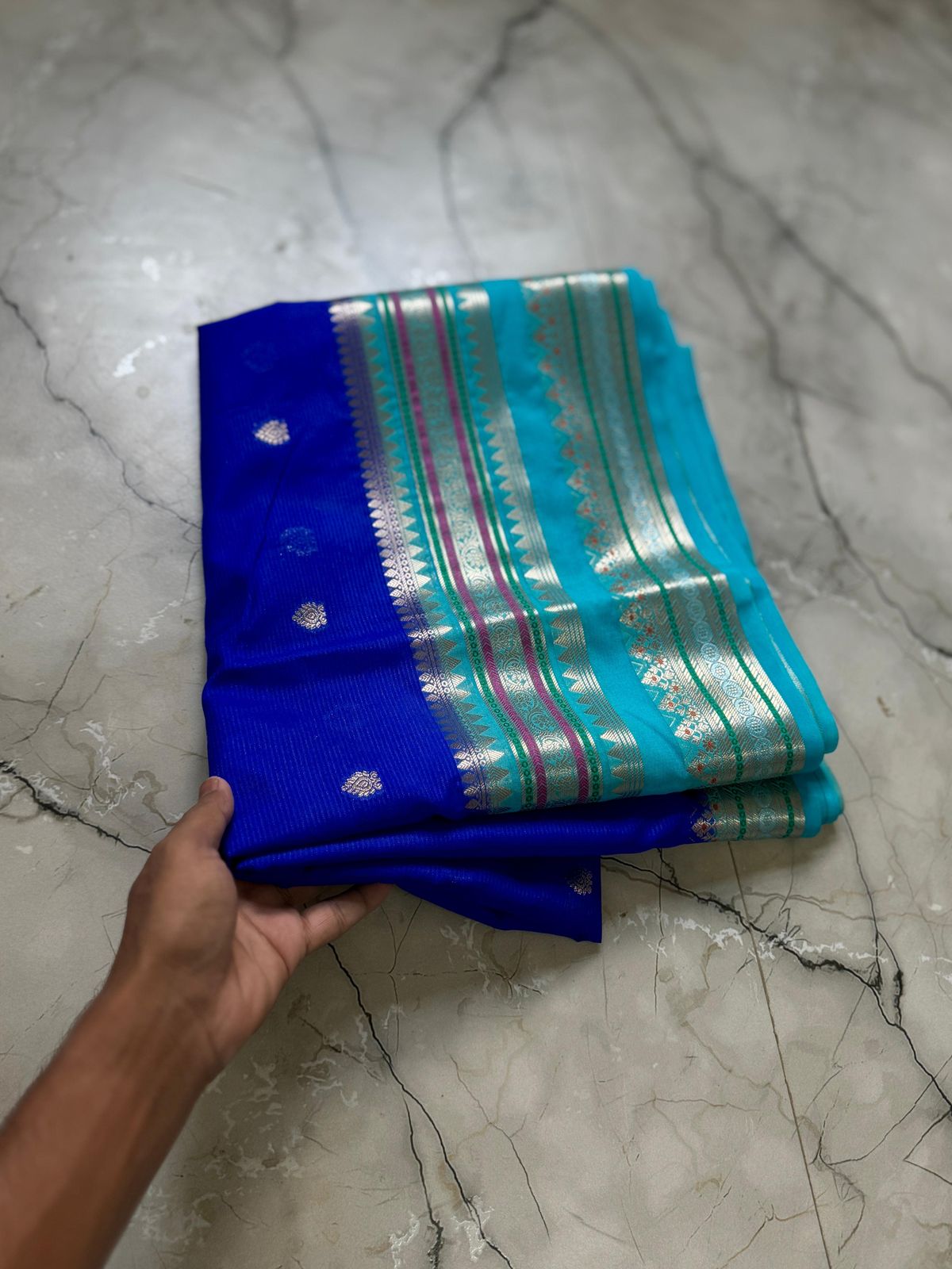 Banarasi warm silk Minadar border saree budget