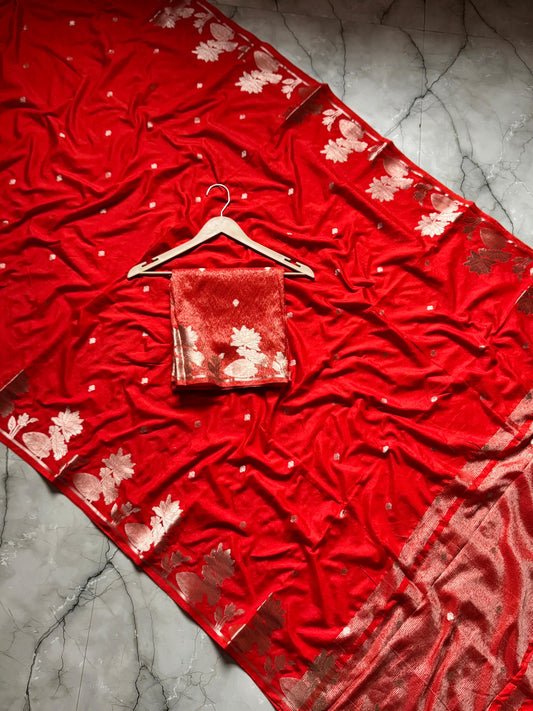 Banarasi Semi Katan silk sarees