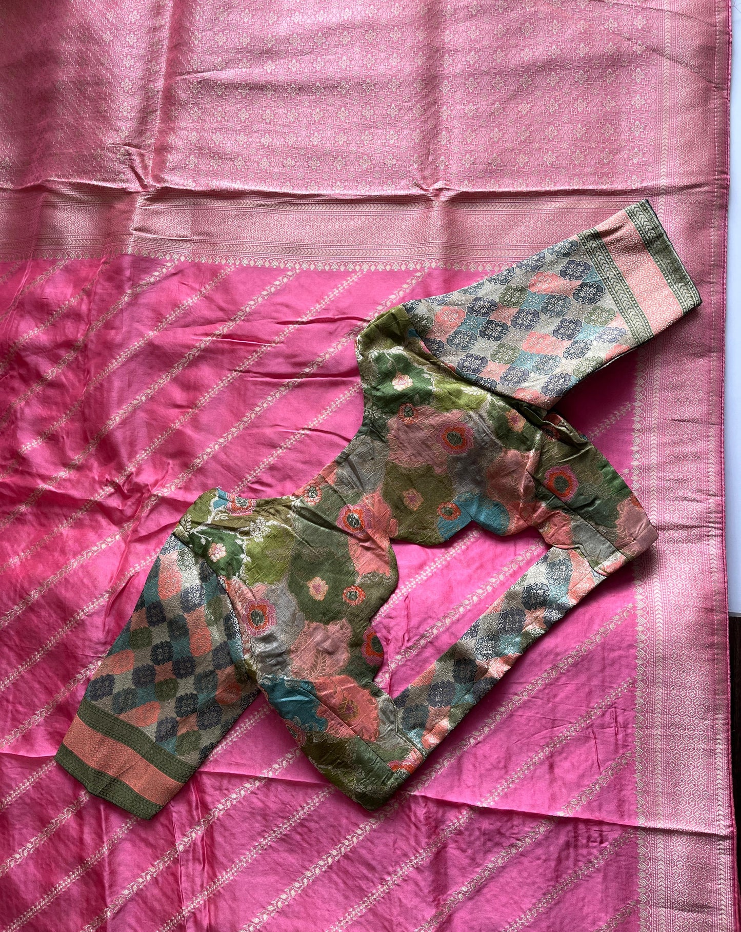 Banarasi Pattu luxe saree with stitched Blouse