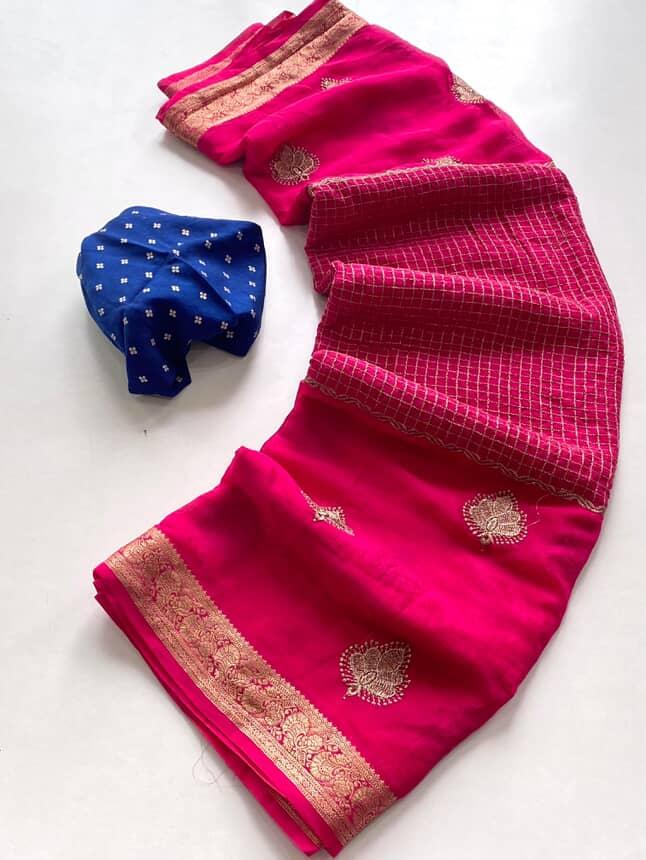 Pure Chinon Chiffon Luxe Sarees