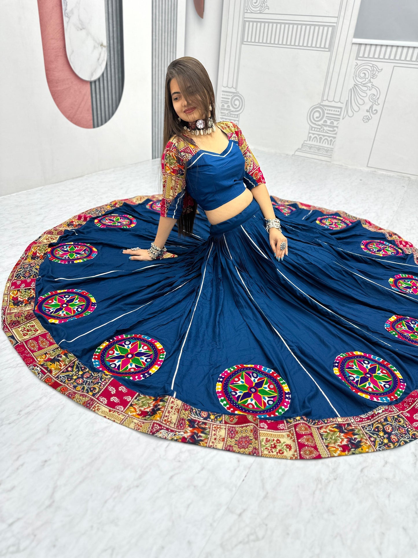 Navarathri dance lehenga Pure Cotton Dance