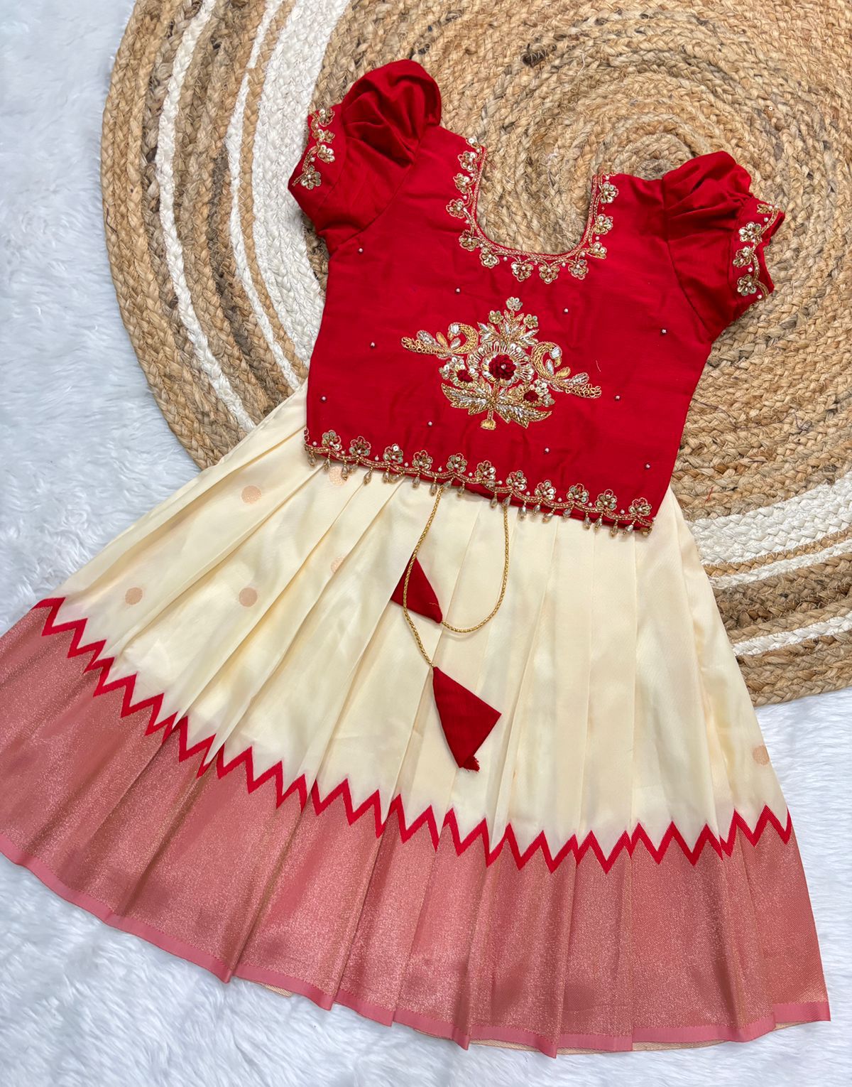 Kids croptop Magam Lehenga model