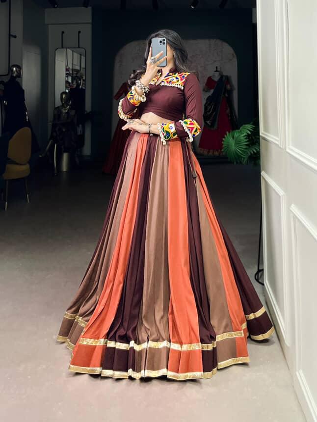 Navratri vibes, traditional pride, and a lehenga that speaks for itself!🤎✨