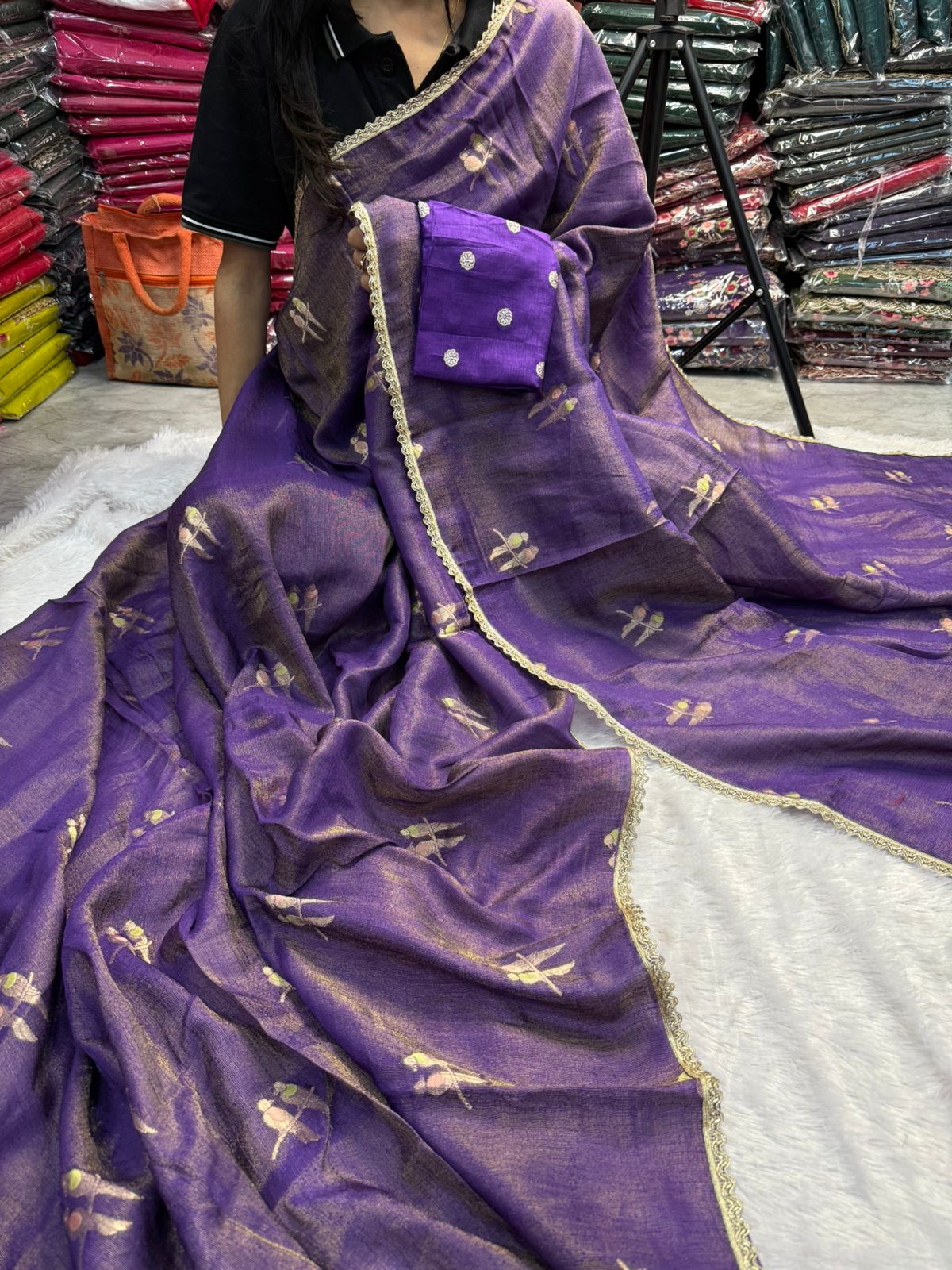 Budget Viscose tissue silk saree