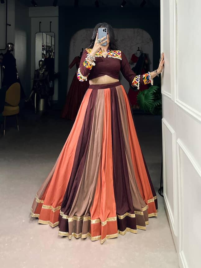 Navratri vibes, traditional pride, and a lehenga that speaks for itself!🤎✨