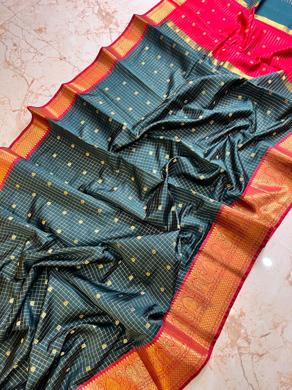 Banarasi Gadwal soft silk saree