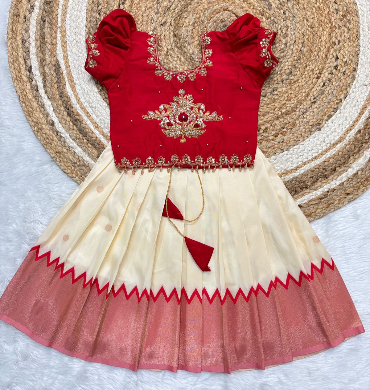 Kids croptop Magam Lehenga model