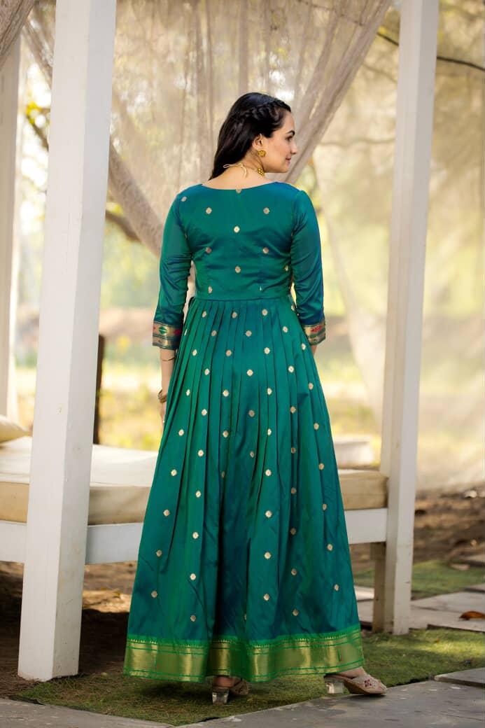 Paithani Pure Weaving Jacket gowns for festivals