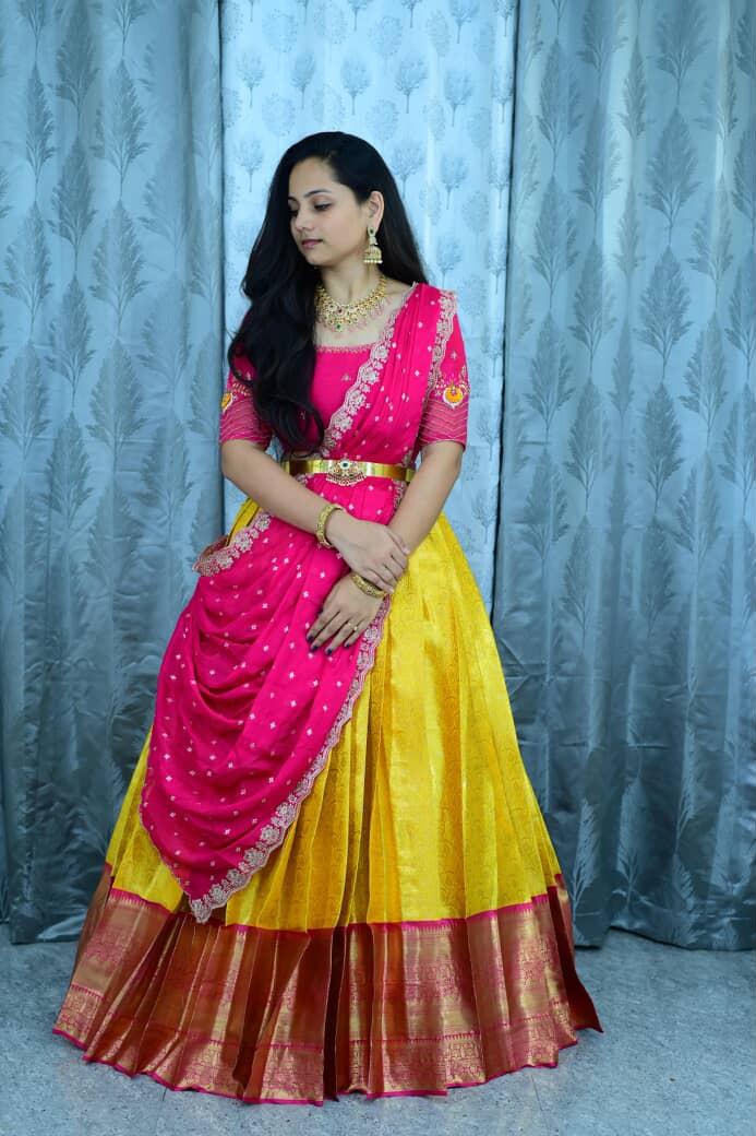 Semi Kanchipattu Zardosi festival Lehangas