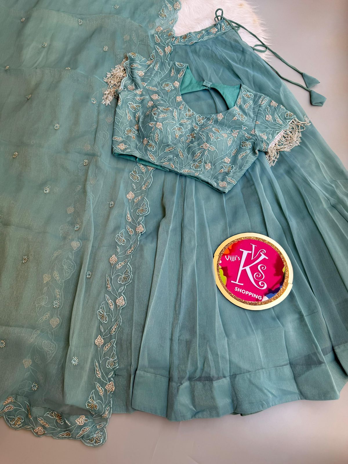 All girls Dream lehenga with beads work