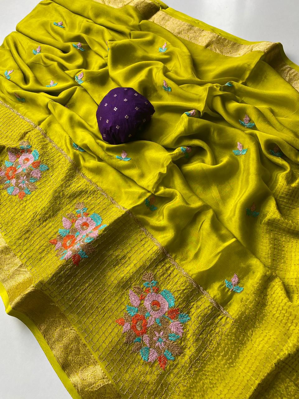 chinon chiffon luxe classic sarees