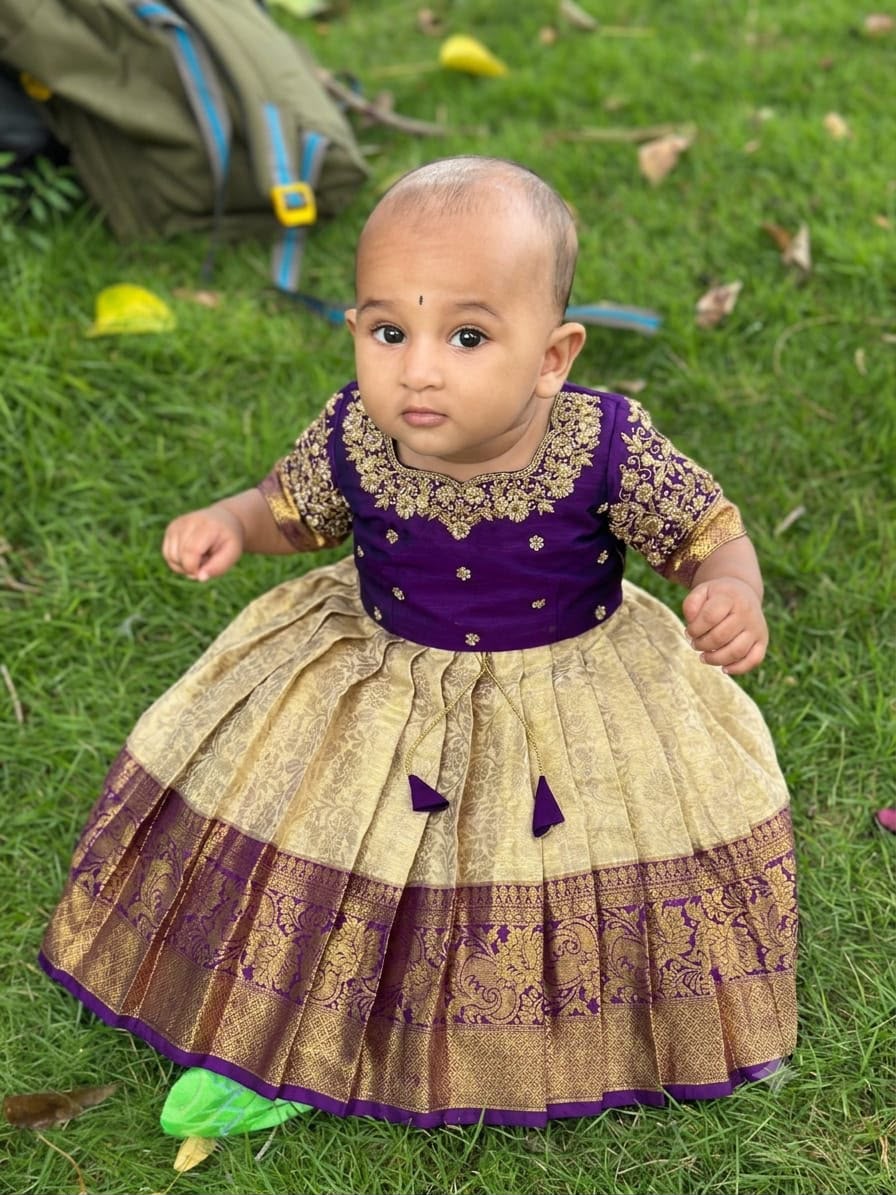 FAMILY COMBO MATCHING ETHNIC COLLECTION CUTE LEHENGA SET WITH BOY KURTA SET