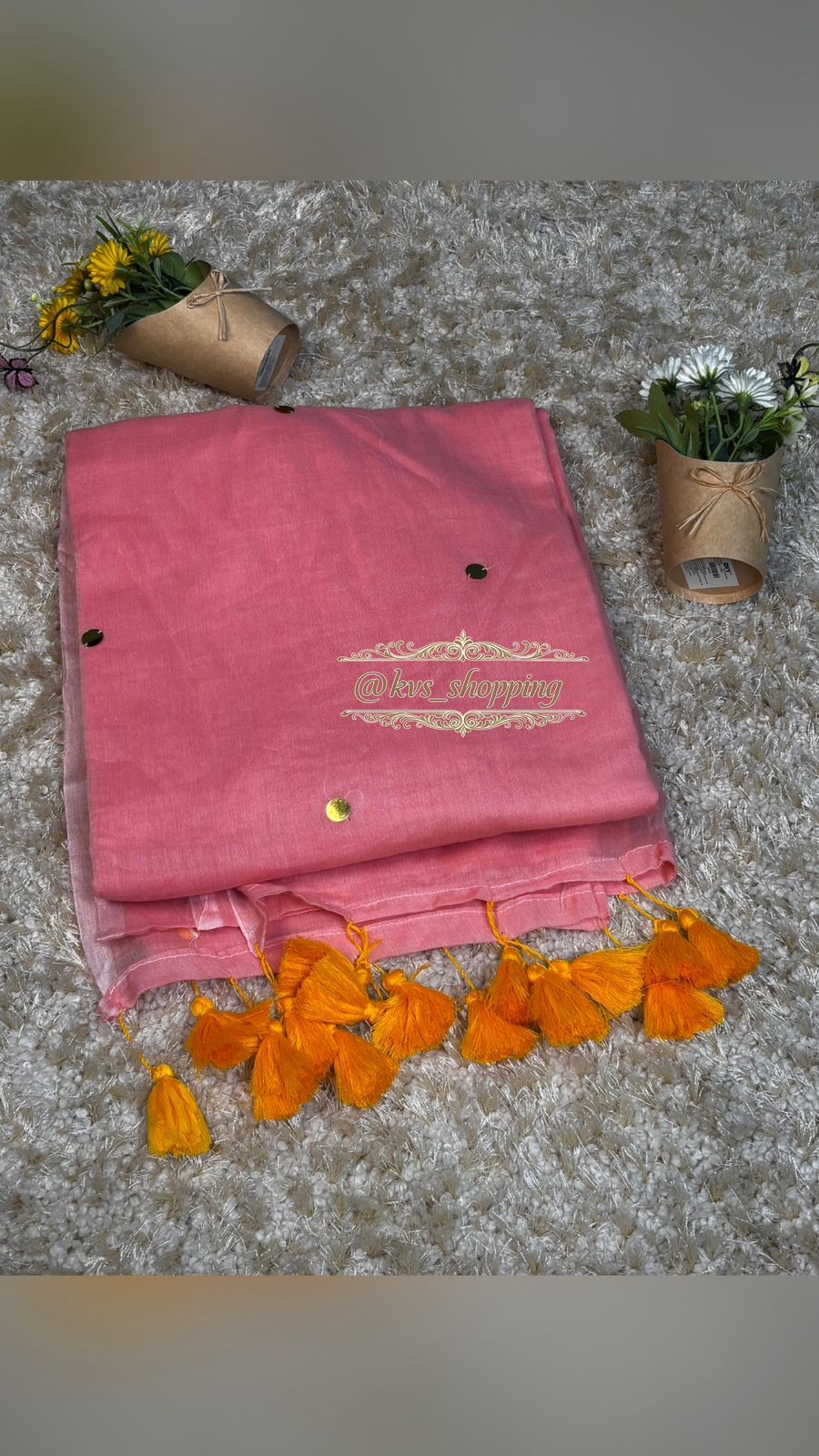 Rashmi Mul cotton trending saree with tassels