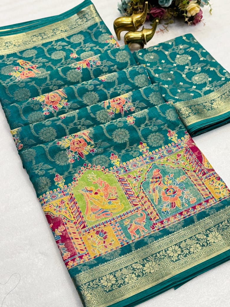 Beautiful kalamkari print saree