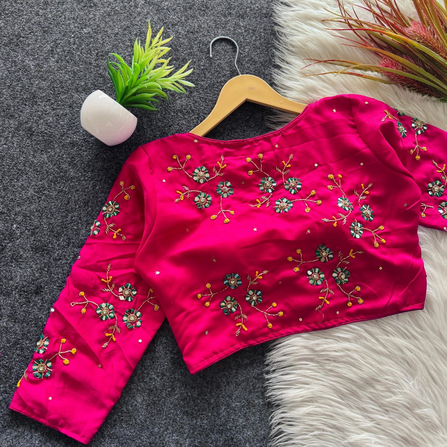 Golden handwork blouse
