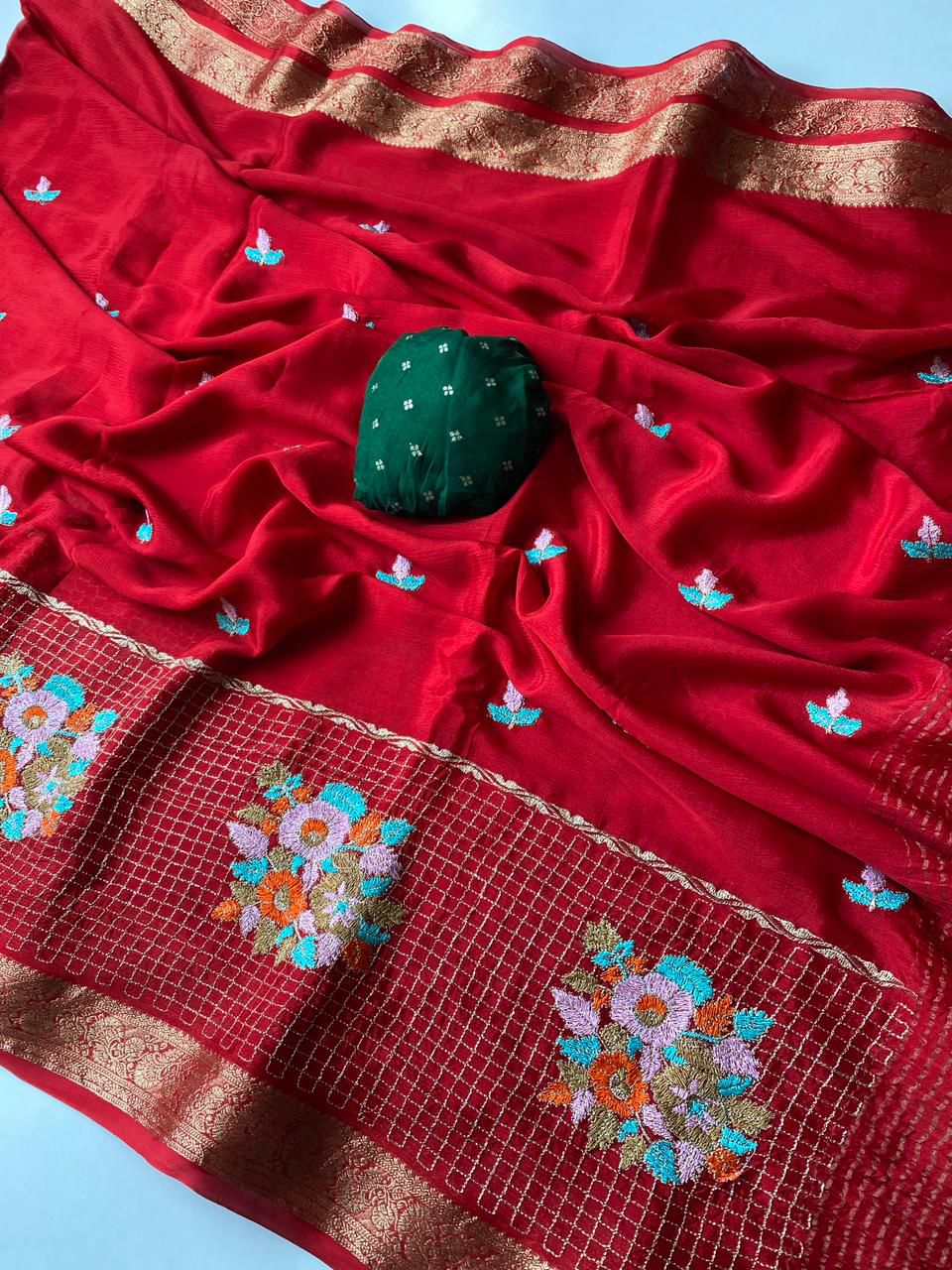 chinon chiffon luxe classic sarees