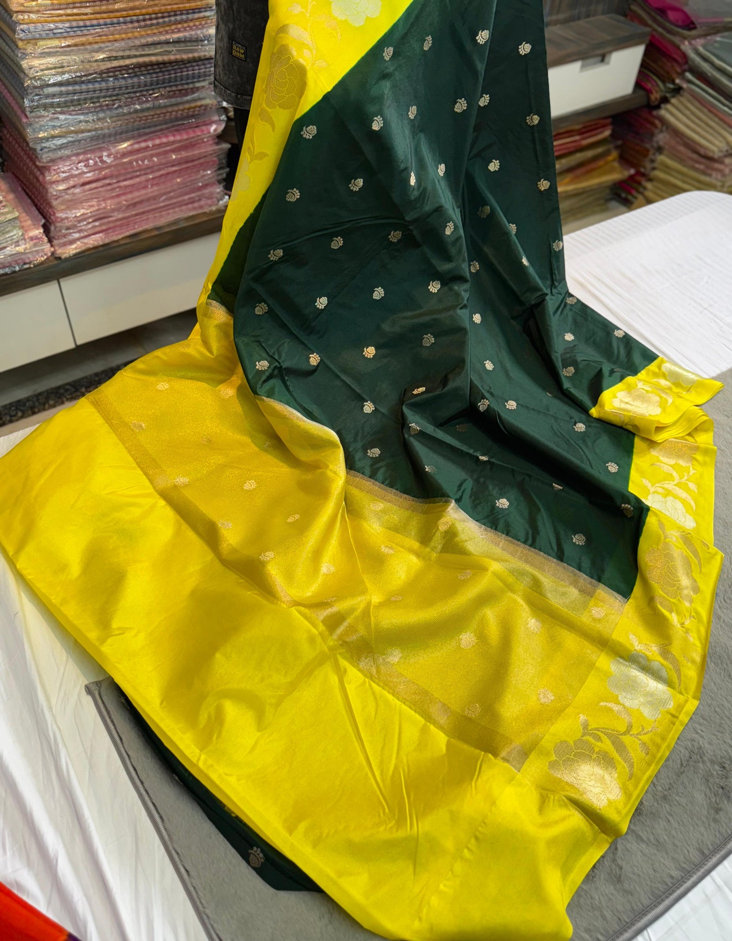 Banarasi Dupion Soft silk Sarees wilt alfi Butta budget sarees