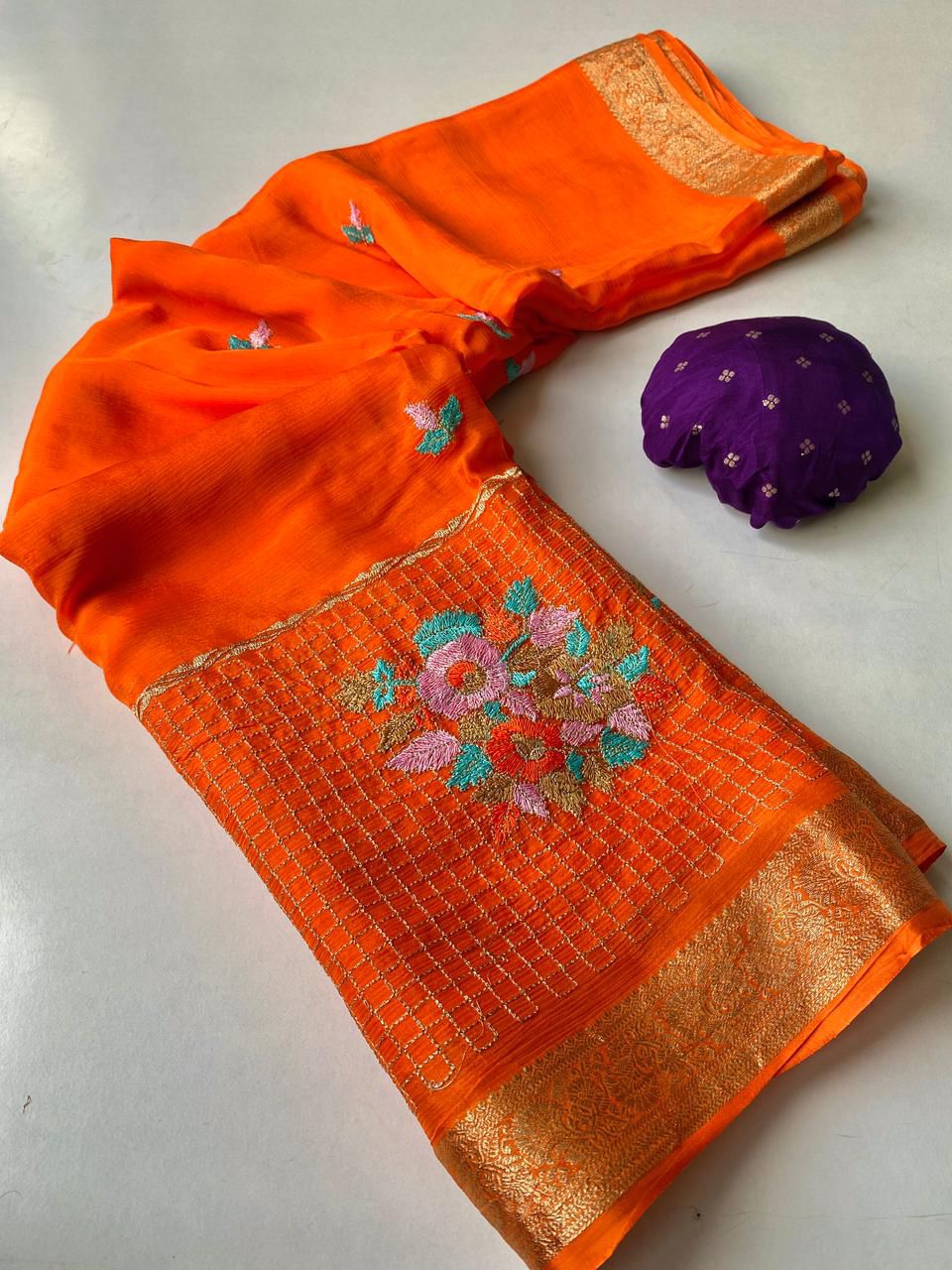 chinon chiffon luxe classic sarees