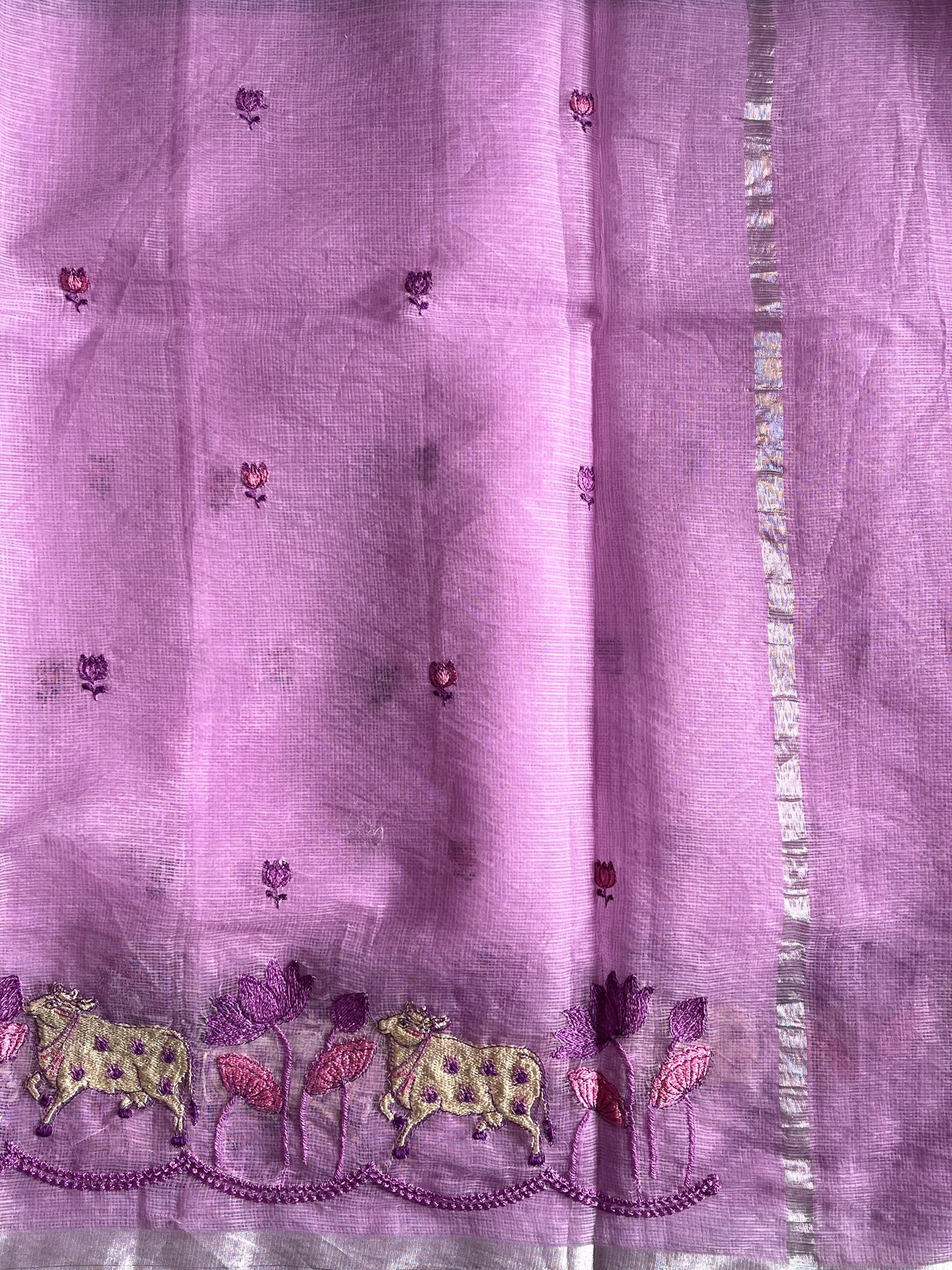 Pichwai Kota Doris With embroidery butties Budget sarees