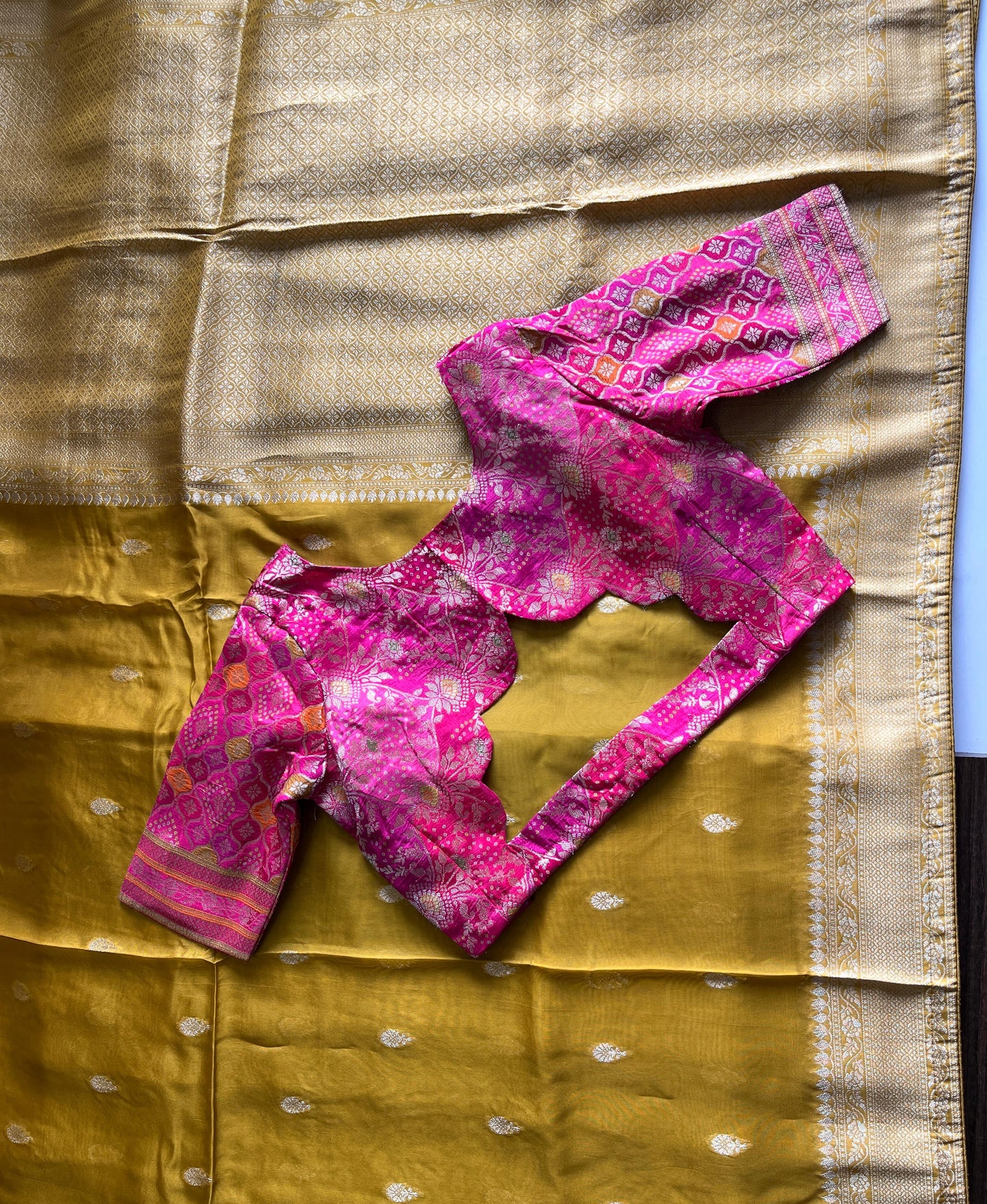Banarasi Pattu luxe saree with stitched Blouse