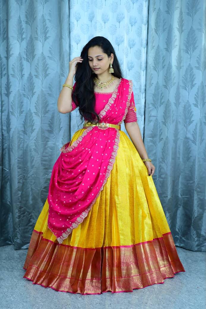Semi Kanchipattu Zardosi festival Lehangas