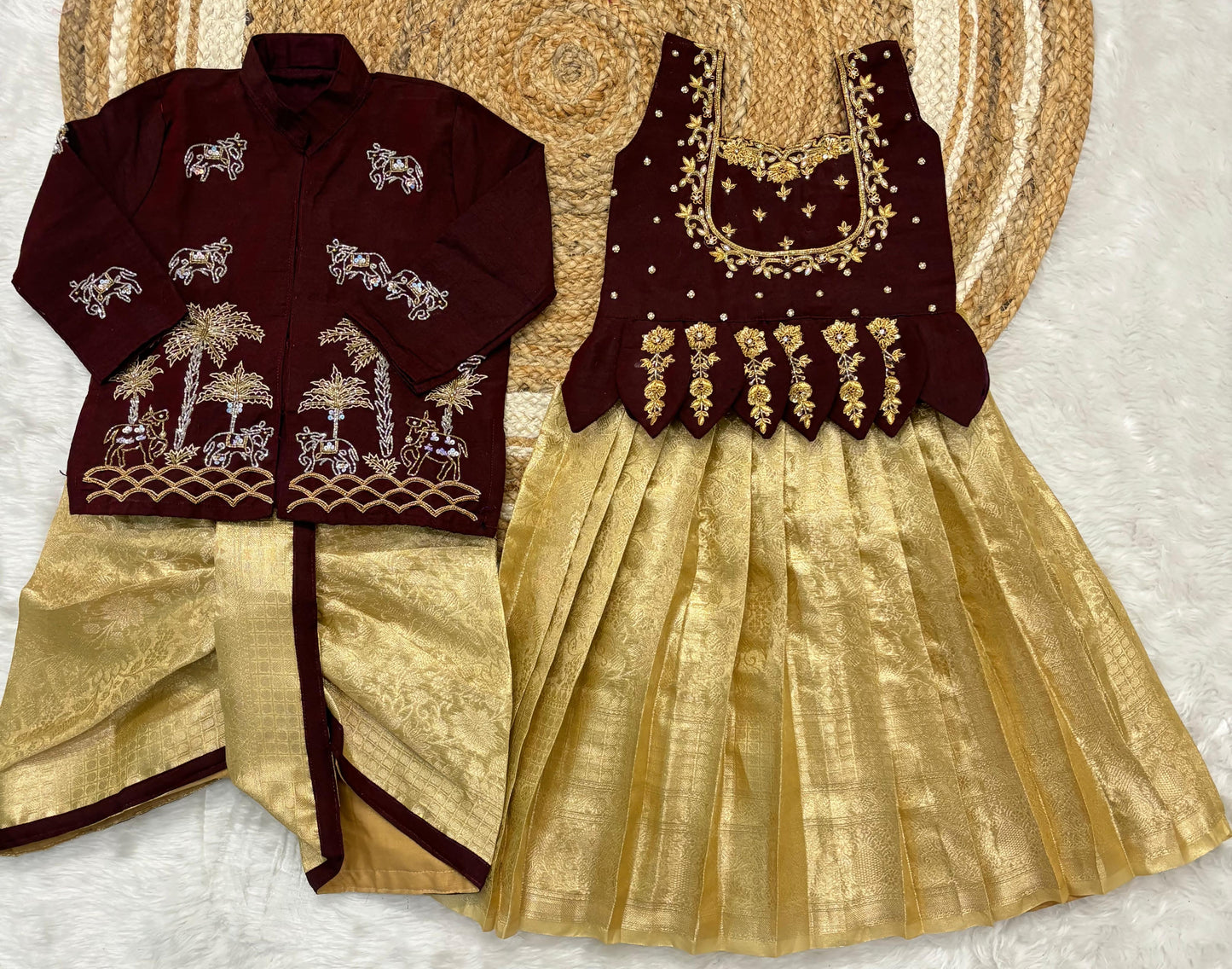 Soft semi kanchi tissue kids set