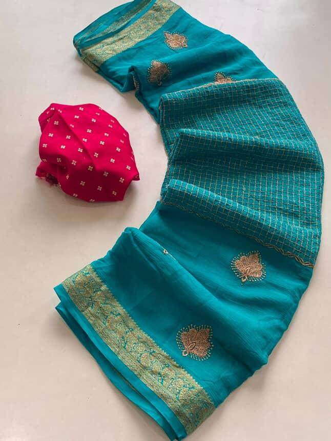 Pure Chinon Chiffon Luxe Sarees