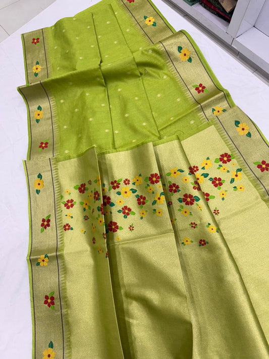 Tussar silk Paithani Vintage Saree