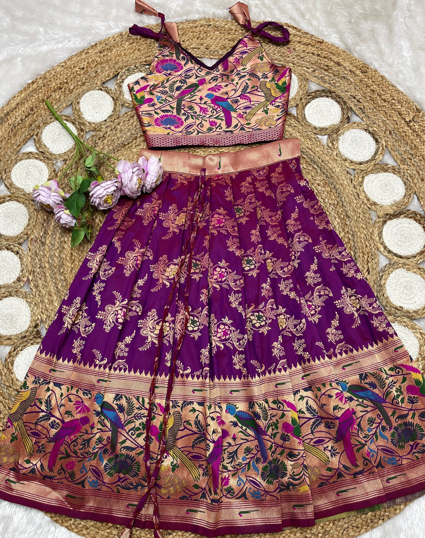 Kids paithani Lehenga sets