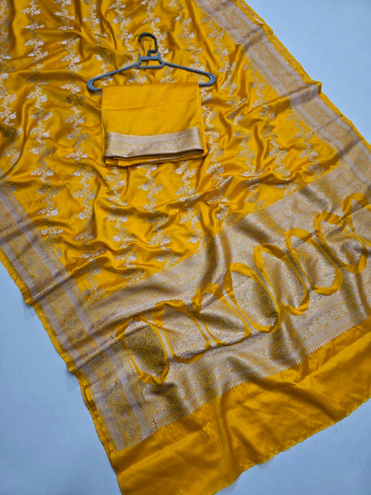 Mashru katan silk semi pattu zari saree