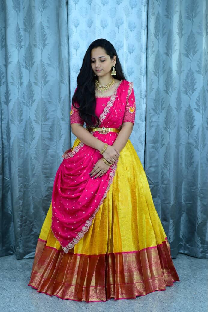 Semi Kanchipattu Zardosi festival Lehangas