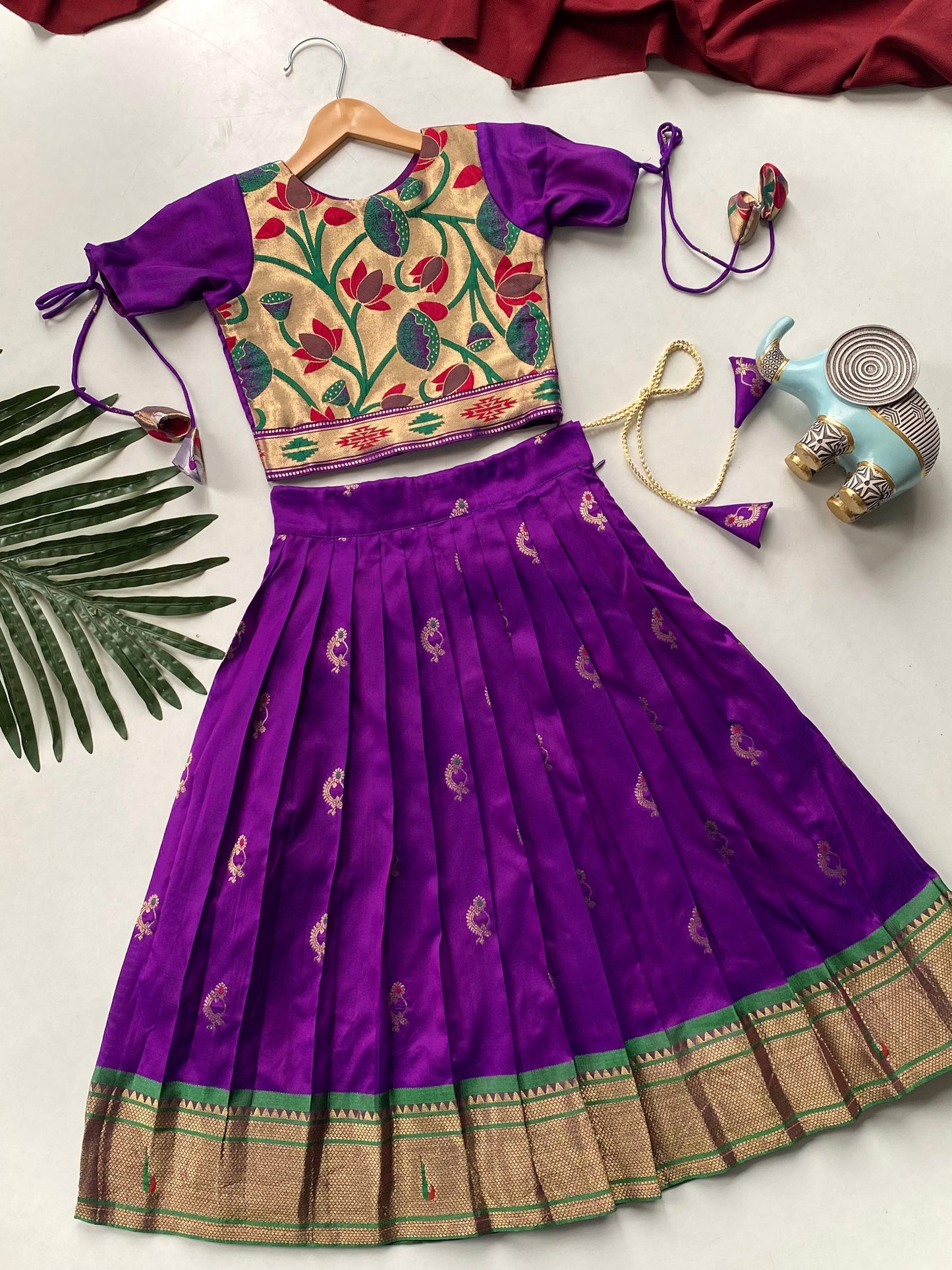 Soft silk with elegant zari gowns