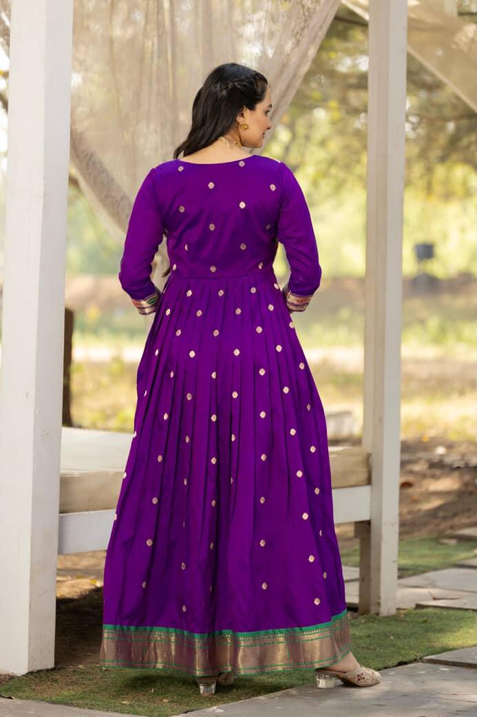 Paithani Pure Weaving Jacket gowns for festivals