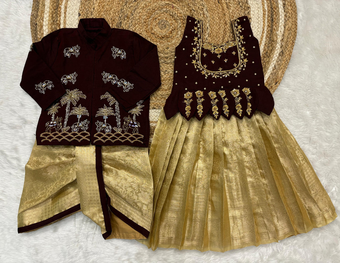Soft semi kanchi tissue kids set