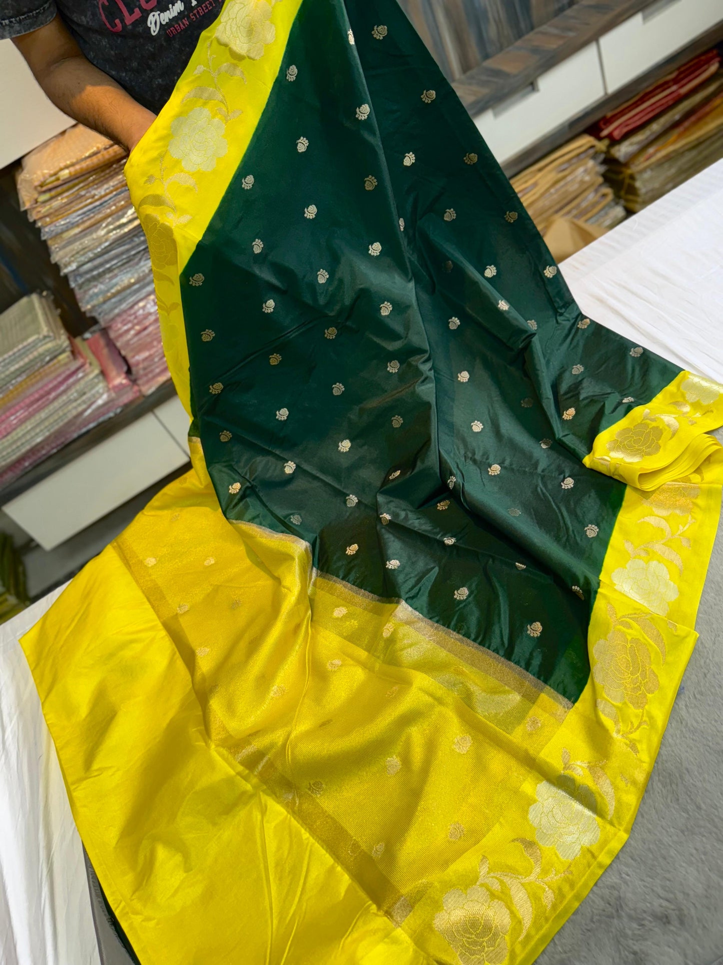 Banarasi Dupion Soft silk Sarees wilt alfi Butta budget sarees