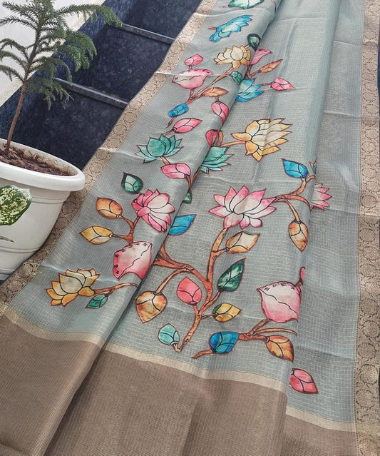 Kota tissue Kalamkari classic saree