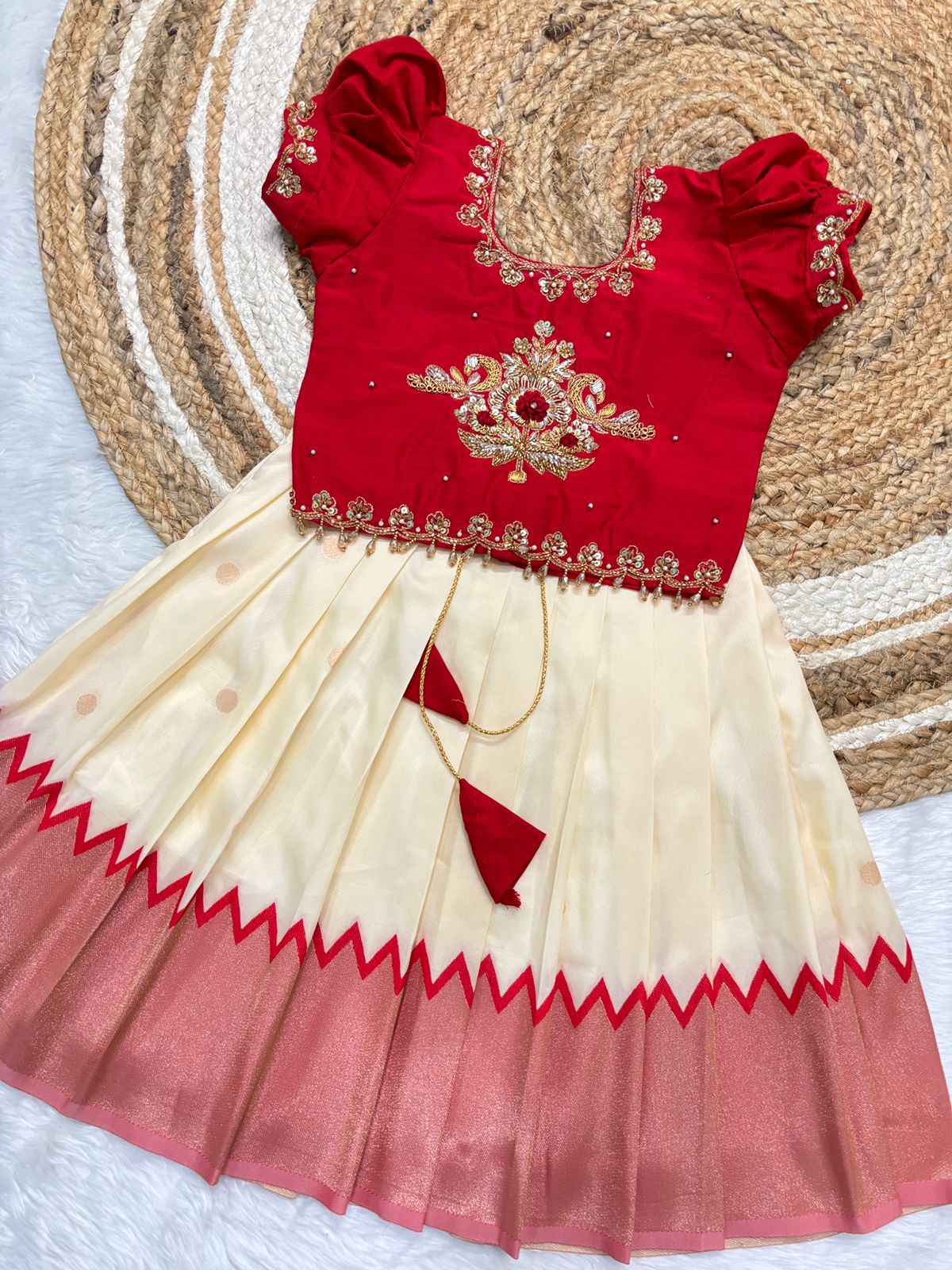 Kids croptop Magam Lehenga model