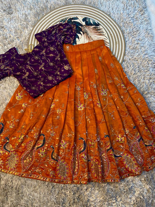 Kids cute tissuee silk weaving Desginer silk fabric